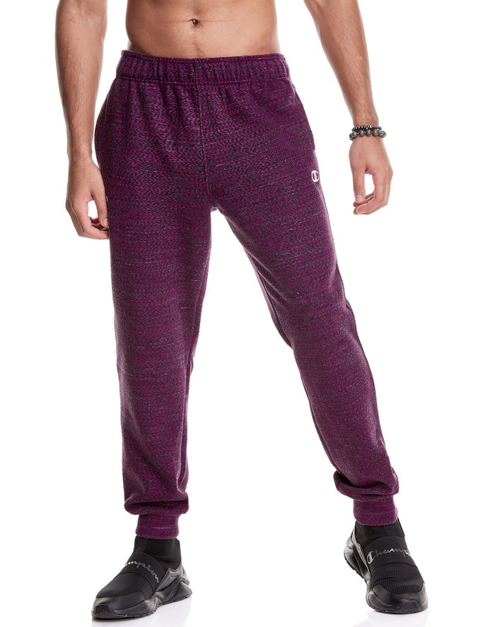 Champion Glitch French Terry Joggingbroek Heren - DonkerRood - Belgie 1685YTVNP